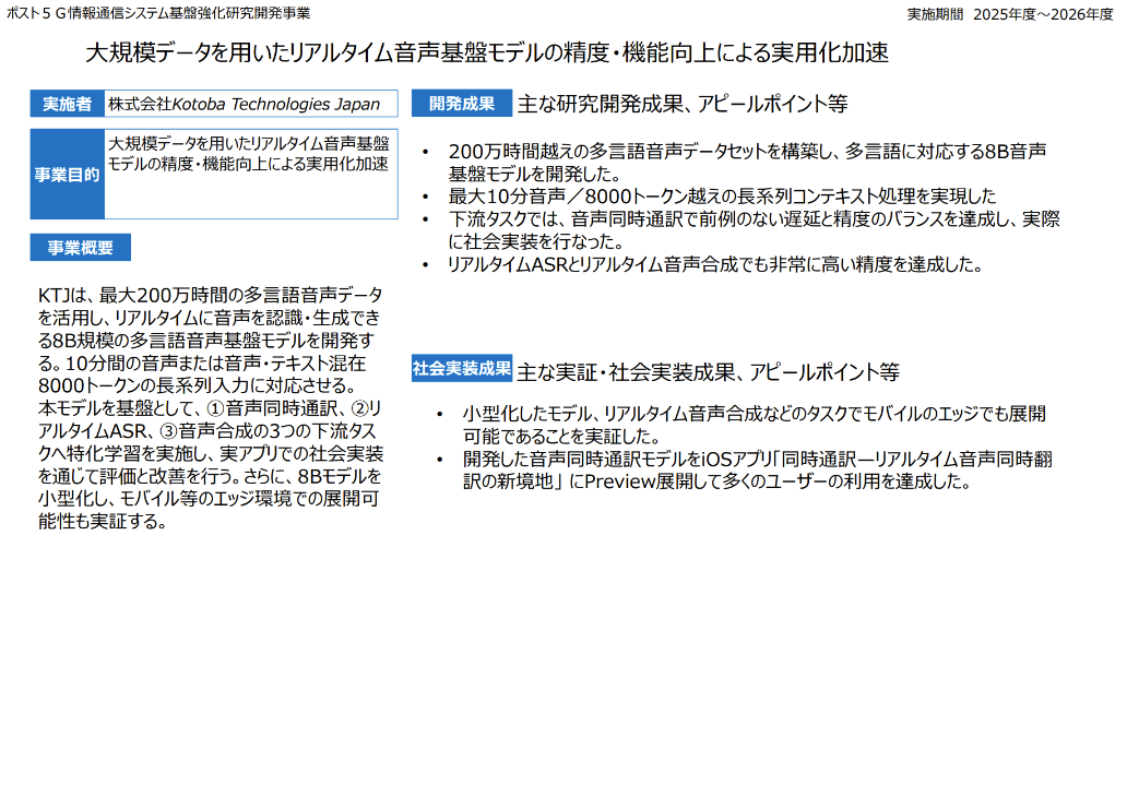 株式会社Kotoba Technologies Japan